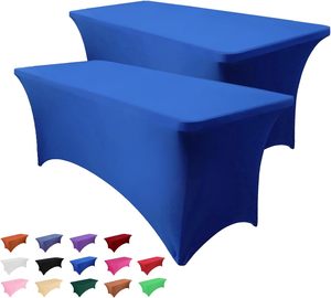 Trend Wedding Party 6ft Spandex Stretch Wrinkle Free Durable Modern Design 100% Polyester Fabric Customizable <b>Square</b> <b>Tablecloth</b> - Product Image 1