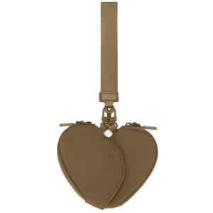 Porte-monnaie léger double cœur avec 2 poches zippées, dragonne amovible et porte-clés pour rouges à lèvres - Product Image 5