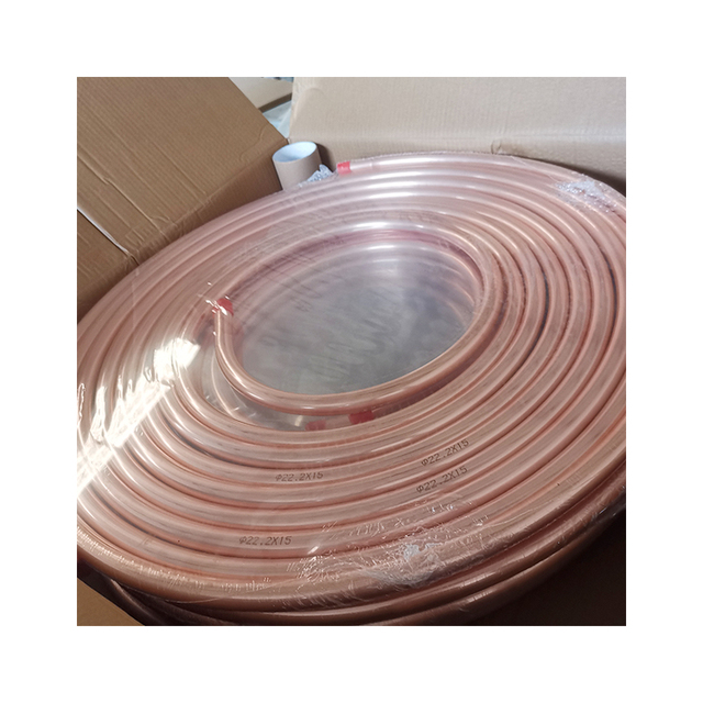 Pancake Copper Coil Refrigeration Tube As Per ASTM B280, in Coils, Soft Temper Ends Capped
