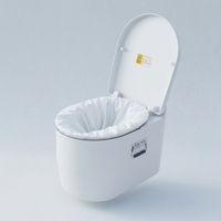 Toilette de camping portable, toilette mobile pour les voyages en plein air, les voitures, les camping-cars, les situations d'urgence, toilette à chasse d'eau sèche pour la randonnée et les voyages routiers