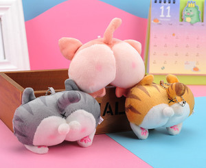 Mignon porte-clés pendentif sac en peluche en forme de fesses de <span class=keywords><strong>Corgi</strong></span>, petit cadeau pour étudiant, vente en gros - Product Image 3