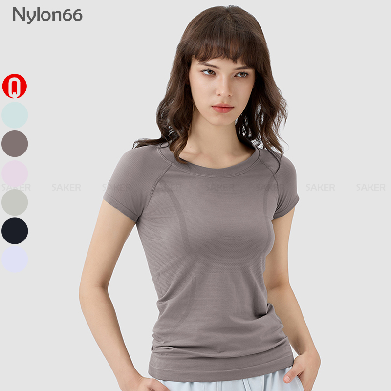 Custom Summer Lightweight Crewneck Sport T Shirts Outdoor Casual High Elastic Blank Short Sleeve Plus Size Gym Shirt Women