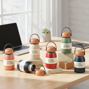 Portable Cute Stainless Steel <b>Thermos</b> <b>Cup</b> Simple Mini Suitable Men Women Students Household Use Business Gifts Wholesale Double - Product Image 1