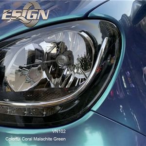 VN102 Auto Body Decoration Roll Colorido Coral Malaquita Verde Coche Vinilo Wrap Film Sticker PVC Autocurativo Cambio de color - Product Image 3