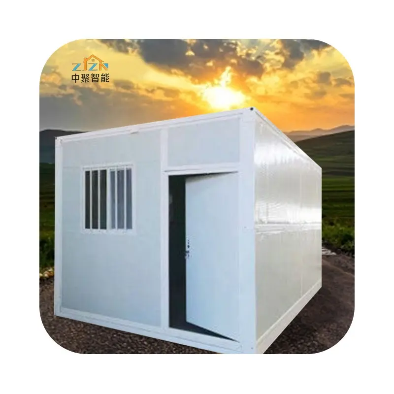 China prefabricated portable home 20ft office folding container house price with toilet