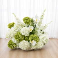 ALR-BL01 Arrangements de fleurs artificielles de luxe personnalisées pour allée de mariage, décoration avec des fleurs bleues pour le sol