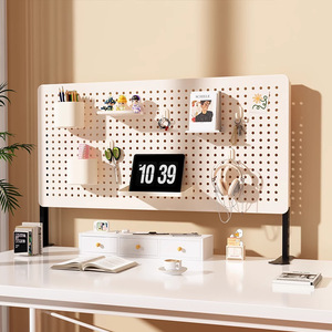 Desktop Pegboard Shelf Wall Mounted Storage Organizer For <b>Desk</b> Office Organization Rectangle <b>Foldable</b> - Product Image 1