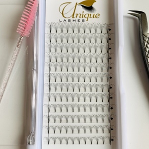 Mới tối đen PREMADE khối lượng người hâm mộ lông mi mở rộng 0.07mm 0.10mm 5D 6D 7D ngắn gốc promade người hâm mộ Lash khay CC Curl - Product Image 5