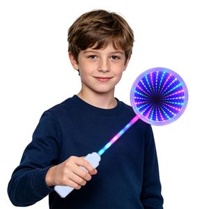 Varitas LED de túnel del tiempo al por mayor, de 15 pulgadas, con brillo infinito, 33 LED, 3 modos, para conciertos, festivales, parques temáticos, recuerdos de fiesta, venta al por mayor - Product Image 1