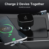 Pengisi Daya Mobil JEDI 33W yang Dapat Ditarik, Pengisi Daya Mobil USB Super Cepat untuk iPhone, Adaptor Pengisi Daya Mobil Kabel USB C Ganda untuk Smartphone
