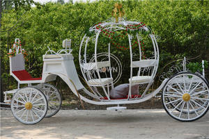 Carruaje de Caballos Clásico de Cenicienta, Mini, Blanco, Eléctrico, para Bodas, Princesas, Estilo Real, en Venta (OEM) - Product Image 2