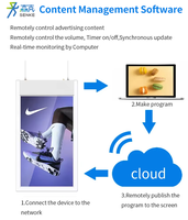 Pantalla LCD de 27 Pulgadas para Interiores, Pantalla Digital Android Colgante para Publicidad en Paredes, Proveedor de Pantallas para Centros Comerciales