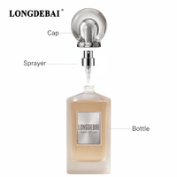 Flacon de parfum rectangulaire vide en verre givré mat de luxe 100 ml avec atomiseur de haute qualité