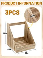 Accessoires pour poulaillers JQ, boîte à nids en bois à dos ouvert, 3 pièces, boîtes à nids pour poules pondeuses de grande taille