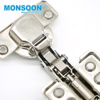 Charnières hydrauliques invisibles pour meubles, charnières de cuisine à fermeture douce en fer pour portes d'armoires de cuisine