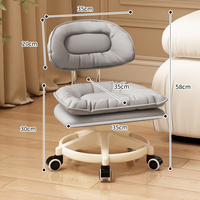 Chaise de maquillage moderne de luxe Mobilier table de toilette Tabouret de bureau Tabouret de maquillage Tabouret de salon de beauté simple