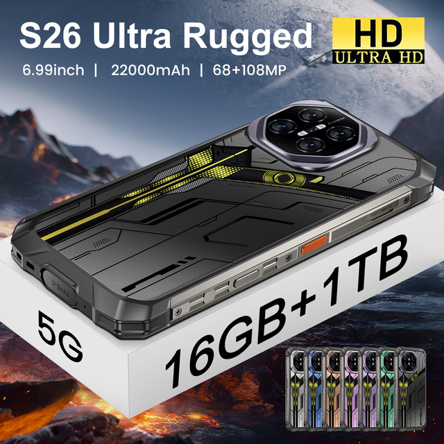 Unlocked Rugged Phone IP68 Water Resistant Fingerprint HD LCD for Construction Mining Outdoor Sports Factory Worker Business