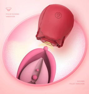 Happy Meeting Regular <span class=keywords><strong>Rose</strong></span> e Big Mouth <span class=keywords><strong>Rose</strong></span> Vibratore 9 Modalità di Suzione e Vibrazione Massaggiatore per Capezzoli e Clitoride Mini Sex Toy a Forma di Rosa - Product Image 3