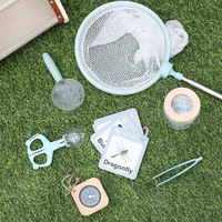 Custom Wooden Insect Catching Kit Kids Outdoor Bug Explorer Set with Net Magnifier STEM Learning Toy Yunhe Zhejiang SDX-56743