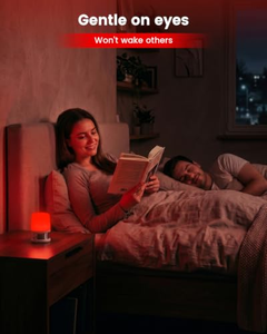 Veilleuse LED Mini à Pression, Rechargeable USB, Luminosité Réglable, Ambre, Portable, pour Chambre d'Enfant - Product Image 2