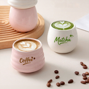 Cross-border Striped High-end Customized Office Classic High Temperature Resistant Dishwasher Safe Microwave Safe Porcelain Mug - Product Image 1