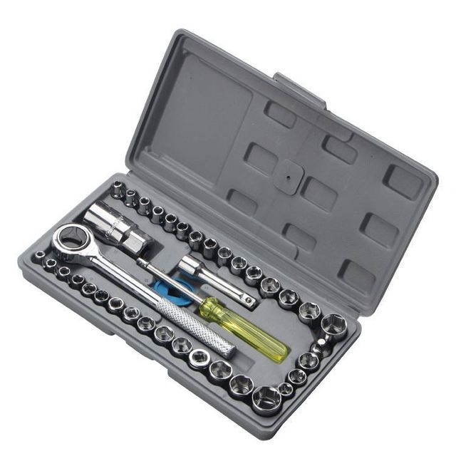 40-Piece High Quality Steel Combination Socket Screwdriver Hand Tool Ratchet Wrench Set