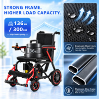 Fauteuils roulants électriques pliants portables en alliage d'aluminium avec système de freinage électromagnétique