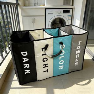 Panier pliable Oxford grande capacité avec poignée, trieur à 1, 2 ou 3 compartiments pour buanderie, piscine, salle de sport, vente en gros - Product Image 1