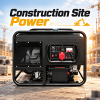Groupe électrogène diesel industriel 10 kW refroidi par air, faible bruit, portable, pour alimentation de secours commerciale et industrielle