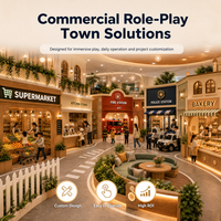 Área de Juegos Interior Temática para Comercios, Supermercados, Panaderías y Plazas, con Asientos Redondos, Listo para Exportación