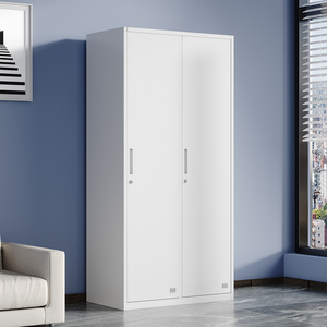 <span class=keywords><strong>Armoire</strong></span> de rangement en métal <span class=keywords><strong>2</strong></span> <span class=keywords><strong>portes</strong></span>, salle de sport, école à domicile, vestiaire, <span class=keywords><strong>armoire</strong></span> en acier, garde-robe à bordure grise de 24mm - Product Image 1