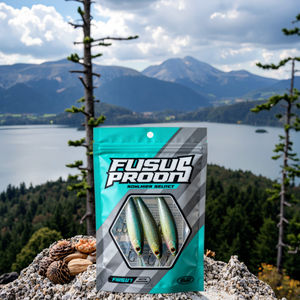 Custom Biodegradable Stand Up Zipper Bag Plastic <b>Worm</b> Hanging Hole Water Proof Fish Bait Packaging Pouch - Product Image 2