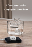 Fontaine à eau transparente pour animaux de compagnie d'intérieur, chien, chat, circulation automatique, capteur USB, silencieuse, accessoires détachables, produits et fournitures