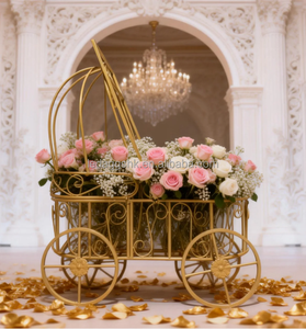 LEDA Carroza de Calabaza de Hierro del Cenicienta, Fondo de Escenario, Decoraciones para Bodas en Jardín - Product Image 6