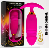 Geräuschloser, starker Vibrator für Frauen mit Fernbedienung, Frequenzumwandlung und einziehbarem Masturbator