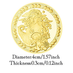 Moneta commemorativa in metallo dodici segni dello zodiaco fortunato monete Commemorative <span class=keywords><strong>Virgo</strong></span> medaglie Commemorative - Product Image 3