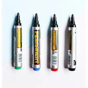 टर्की बाजार के लिए सस्ती कीमत लाल काला नीला तेल आधारित स्थायी वॉटरप्रूफ मार्कर पेन
