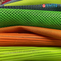 DTY Polyester Warp Knit Hexagonale Mesh Stof Ademend Gekleurd Patroon voor Huistextiel