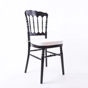 酒店餐饮活动用黑木拿破仑婚礼椅子