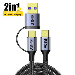 สายชาร์จเร็ว 1 เมตร 2 เมตร <span class=keywords><strong>3</strong></span> เมตร 20Gbps PD100W TYPE-C3.2 PD ชาร์จเร็ว USB C to USB Type C สำหรับ Iphone MacBook Pro สายชาร์จ USB C PD ชาร์จเร็ว - Product Image 1