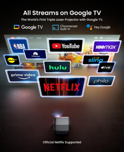JmGO N1S เครื่องฉายแสงเลเซอร์ N1S JmGO 4K DLP แบบพกพาอัจฉริยะการจัดตำแหน่งหน้าจออัตโนมัติ2800แบตเตอรี่ขนาดเล็ก ISO Lumens - Product Image 5