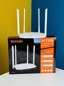 เราเตอร์ <span class=keywords><strong>Tenda</strong></span> AC5S กำลังส่งสูง AC1200 แบบดูอัลแบนด์ 2.4G 5G ไร้สาย พร้อมพอร์ต RJ45 ติดผนัง 4 เสาอากาศ สำหรับบ้าน ระบบสมาร์ท รับประกัน 12 เดือน - Product Image 1