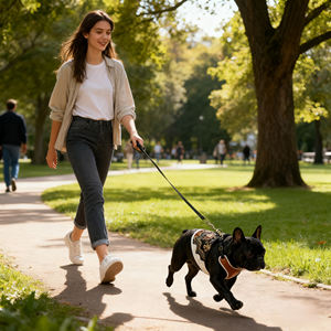 Arnés para Perros con Logotipo Personalizado OEM de Proveedor de Mascotas, Arnés Ajustable de Cuero Premium para Cachorros y Perros Teddy - Product Image 3