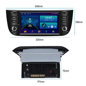 Autoradio Android GPS Wifi FM DVR Pour <span class=keywords><strong>Fiat</strong></span> <span class=keywords><strong>Punto</strong></span> 2010-2016/Linea 2012-2015 Autoradio Android Affichage multi-écran - Product Image 1