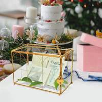 Porte-cartes et boîte à bijoux de mariage de luxe, décoratifs, faits à la main, de haute qualité, en métal fantaisie, de forme rectangulaire, vente en gros