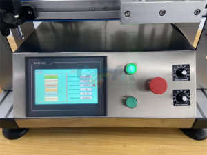 Machine d'étiquetage de bouteilles en verre de bureau, commande servo, positionnement haute précision, norme GMP, applicateur d'étiquettes, moteur automatique - Product Image 4