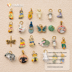 YIMEIL y Lindos Accesorios Decorativos Pintados <span class=keywords><strong>de</strong></span> Animales del Bosque, Mariposas, Libélulas, Gatos, Cachorros, Zorros y Gatos - Product Image 1