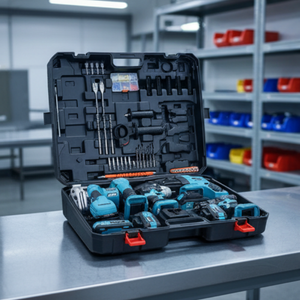 Kit combinado de herramientas eléctricas inalámbricas de 18V con doble interruptor, taladro inalámbrico de 6 piezas con <span class=keywords><strong>accesorios</strong></span>, <span class=keywords><strong>destornillador</strong></span> inalámbrico de 20 voltios - Product Image 4