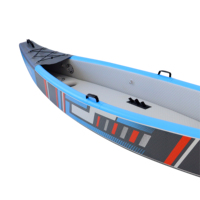 Dropstitch Kayak Boat Gonflable DWF Kayak 420cm Dropstich Tandem Blue Touring Canoe Boat pour 2 Personnes