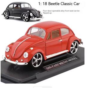 Modellino Auto in Scala 1:18 Stile Retrò Vintage Beetle in Lega Pressofusa Personalizzato con Scatola Regalo, Porte Rimovibili e Base per Decorazione Casa - Product Image 3